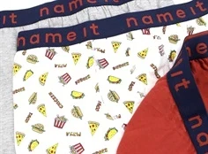 Name It grey melange boxershorts pizza (3-pak)